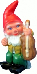 Tuinkabouter met gitaar