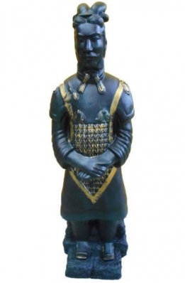 Chinese krijger tuinbeeld