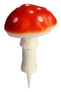 Kleine paddenstoel tuinbeeld